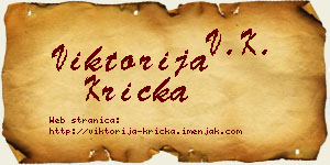 Viktorija Krička vizit kartica